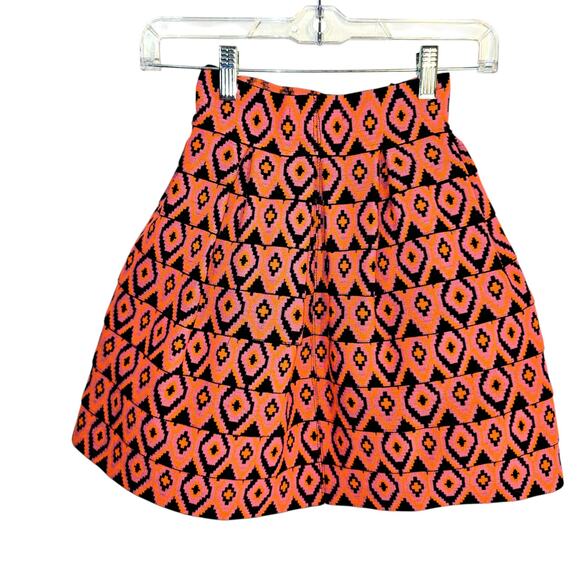Karie Small Pink Orange Heavy  Short Women's Skirt Miss Size 4 6 S - Picture 5 of 6